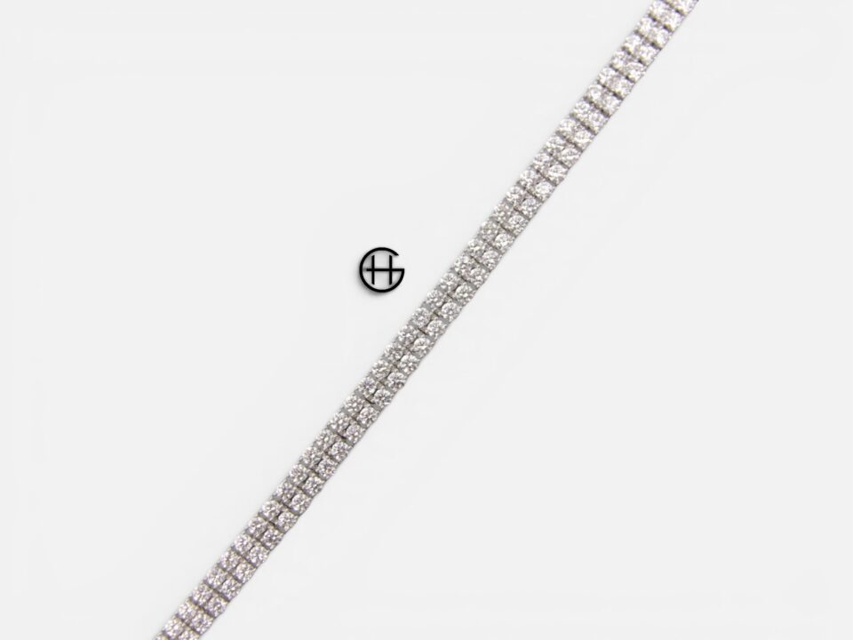 Tennisarmband Två-Rader 18K Vitguld 4,385ct TW VS