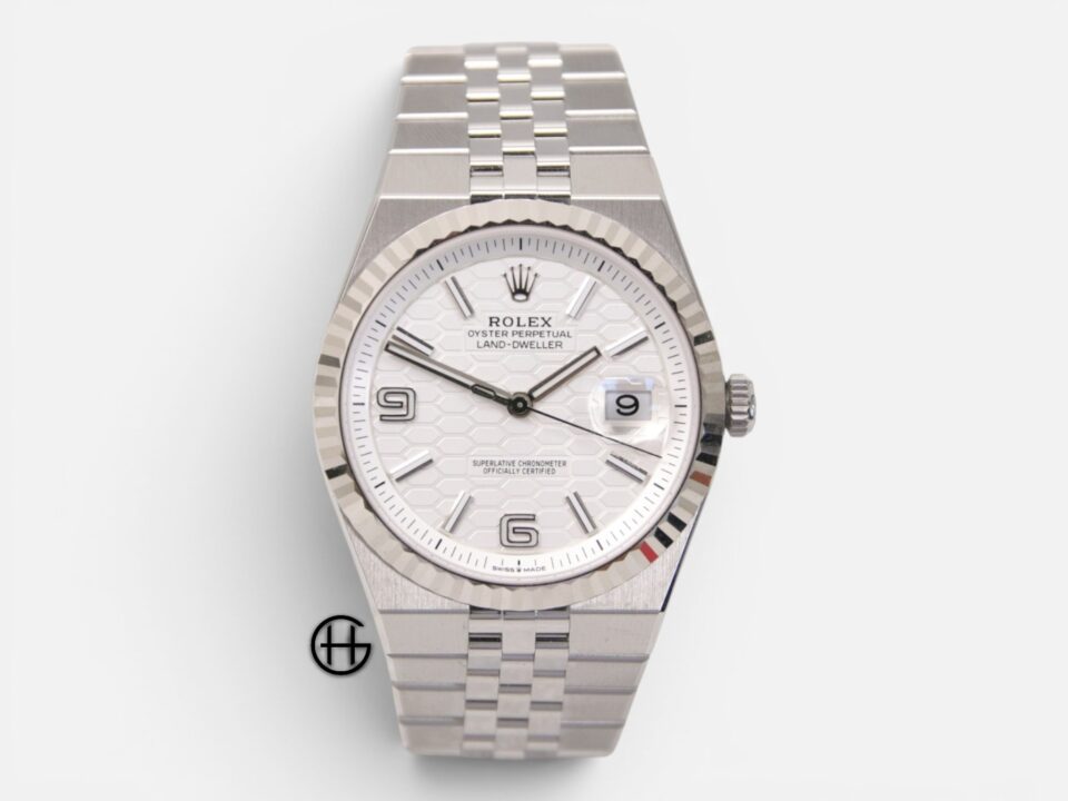 Rolex Landweller 40 Vitt Guld | Stål