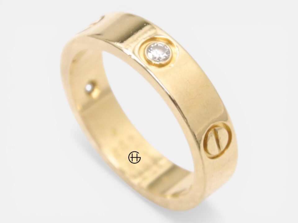 Cartier Love Ring 18K RG 3st Diamanter