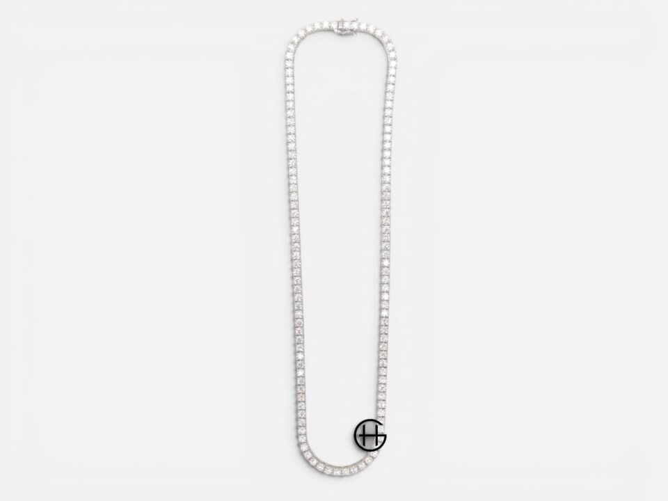 Tennishalsband 18K Vitguld 13,035ct TW VS