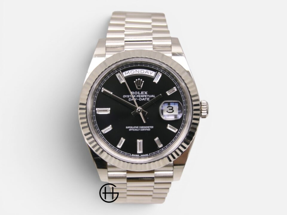 Rolex Day-Date 40 Vitt Guld