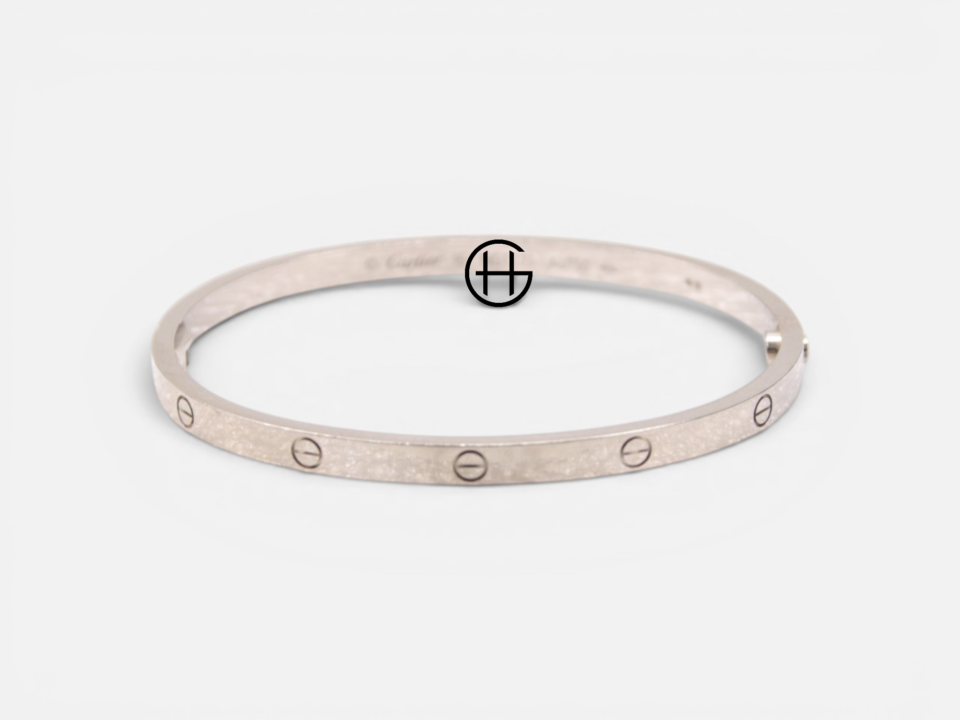 Cartier Love Armband | Liten Modell | Vitguld