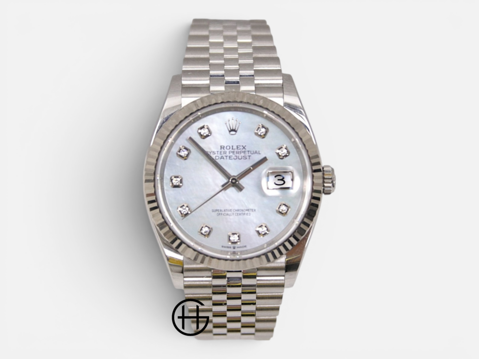 Rolex Datejust 36 Vitt Guld | Stål