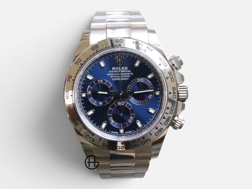 Rolex Daytona Vitt Guld | Blue | Red