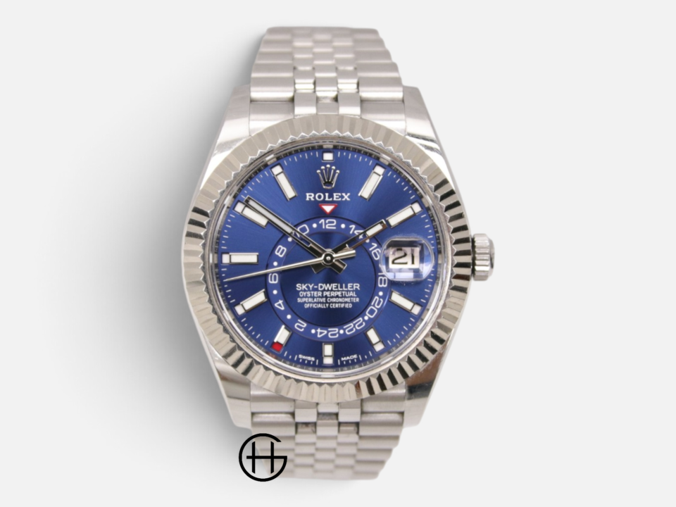 Rolex Sky-Dweller Vitt Guld | Stål