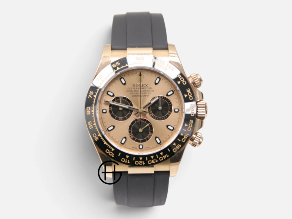 Rolex Daytona Oysterflex | Roséguld | Sundust