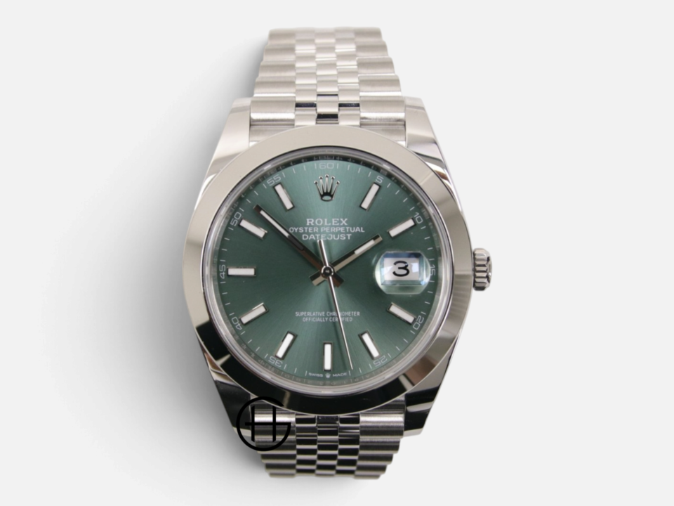 Rolex Datejust 41 Stål Jubilée | Mintgrön