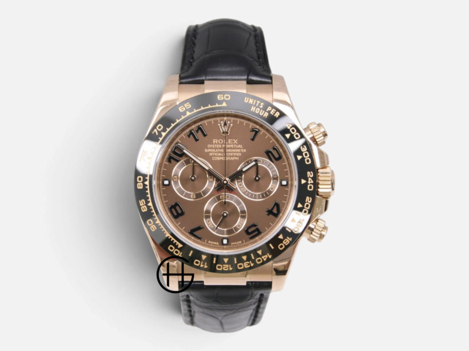 Rolex Daytona | Krokodil | Roséguld | Choklad